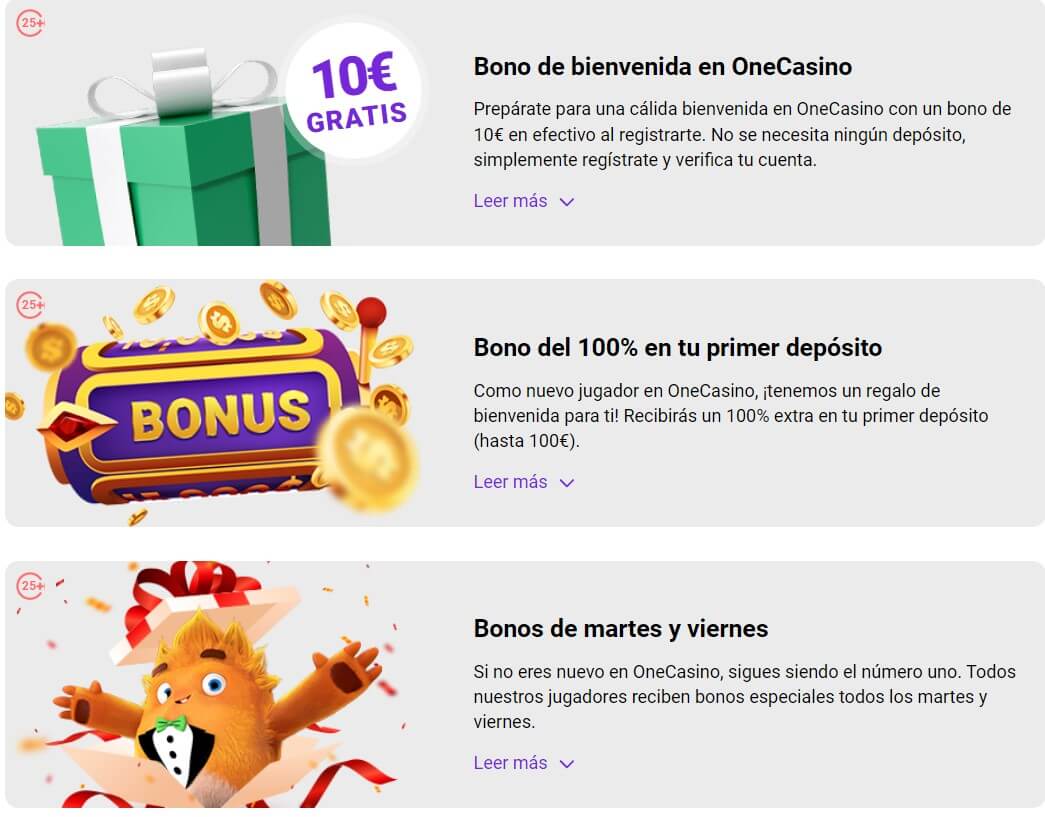 One Casino Promoties